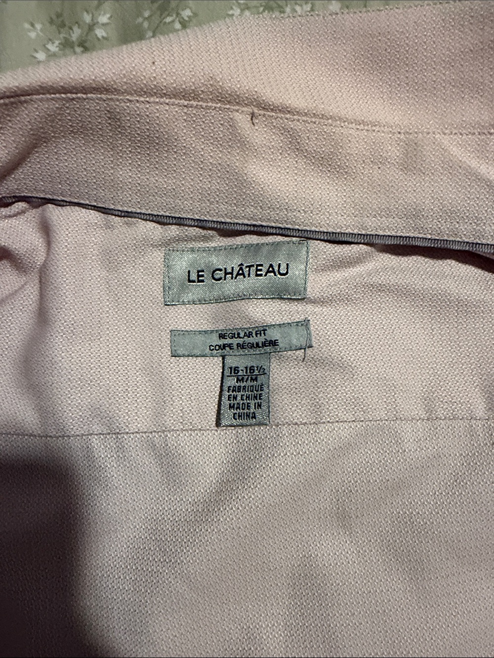 le chateau Pale Pink Men's Dress Shirt - Regular Fit